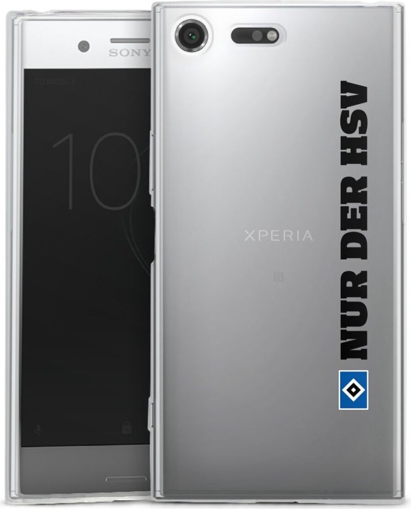 DeinDesign Slim Hülle für Sony Xperia XZ Premium Silikon Case Ultra Dünn Handyhülle HSV Hamburger SV transparent