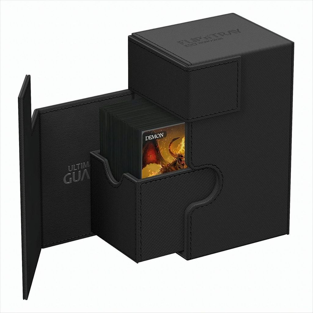 Ultimate Guard Flip`n`Tray 80+ XenoSkin Monocolor Schwarz Produktbild 