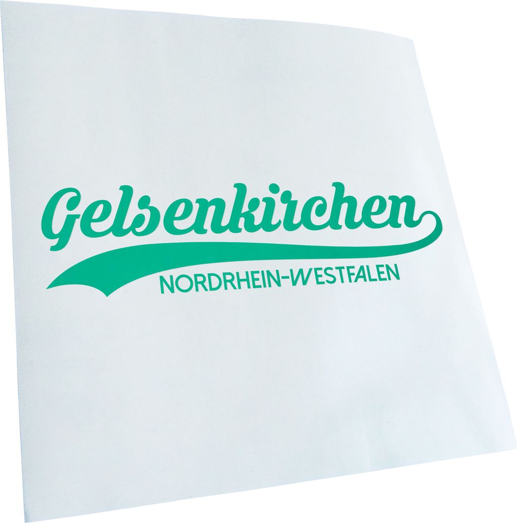 Kiwistar - Autoaufkleber - Gelsenkirchen Nordrhein-Westfalen - Türkis - 24x6cm - Aufkleber für Auto, Laptop, Fahrrad, LKW, Motorrad mehrfarbig JD...