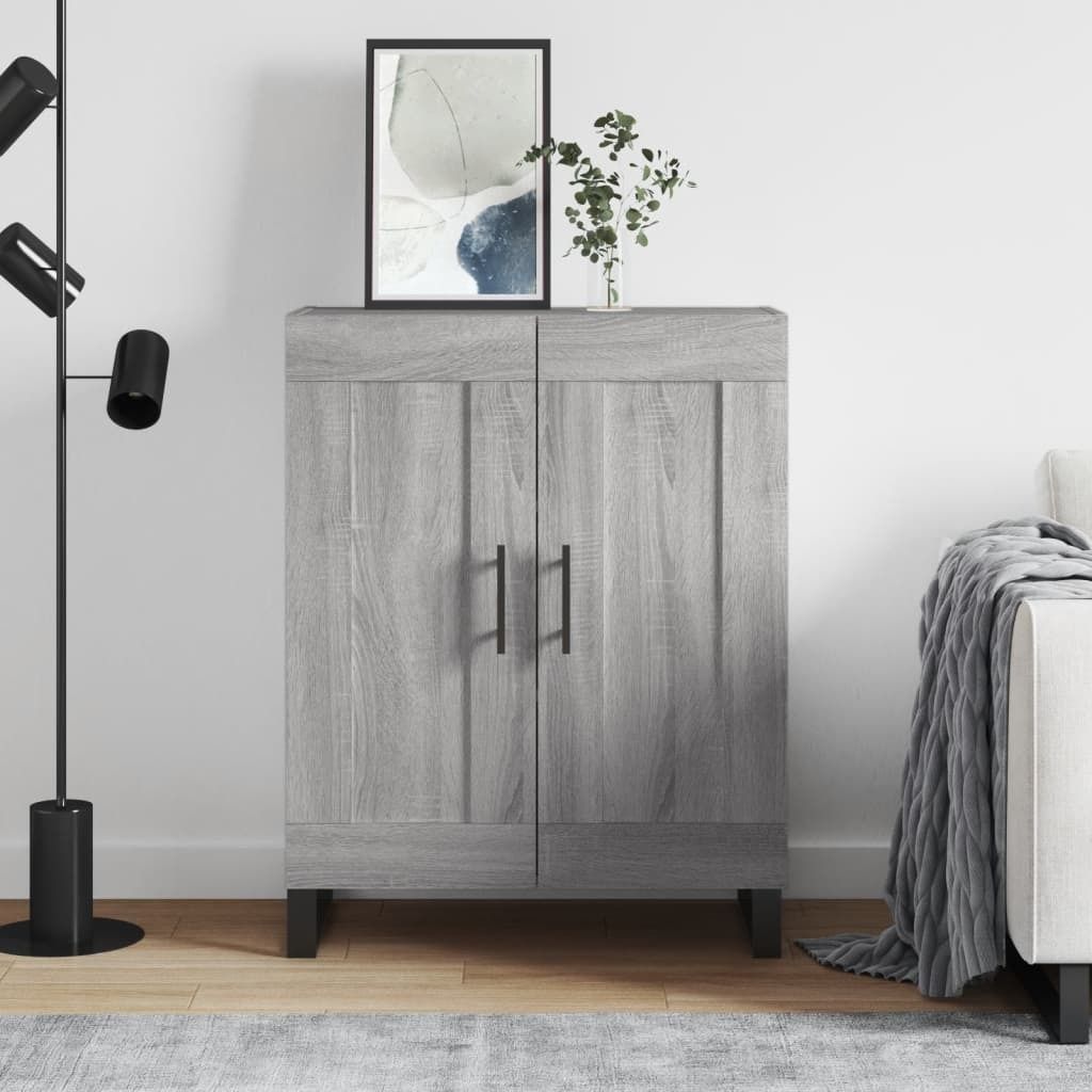 The Living Store Sideboard Grau Sonoma 69,5x34x90 cm Holzwerkstoff