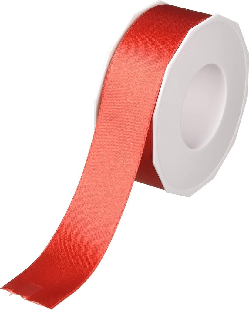 Polyester Geschenkband rot - 25 m Rolle - 40 mm breit