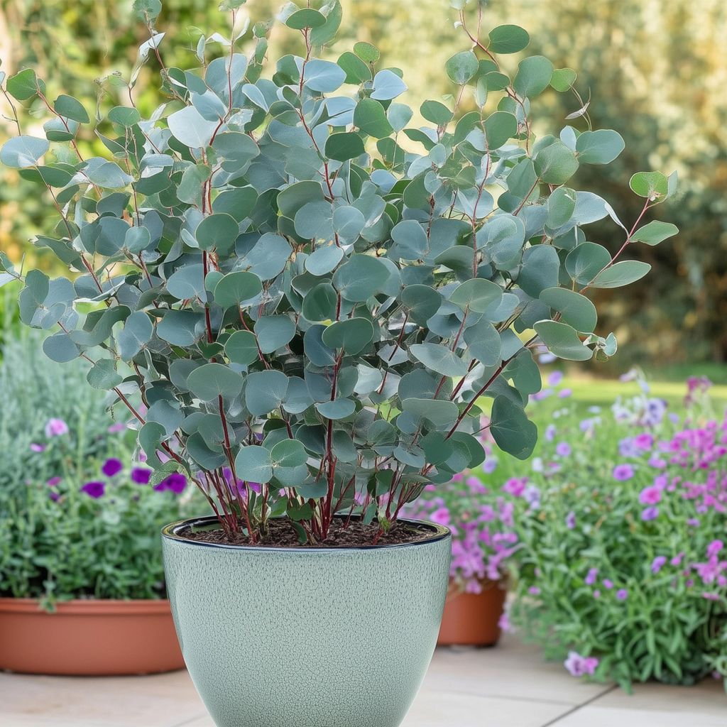 Exotisches Herz – Eukalyptus Eucalyptus gunni, 6er-Set – rustikal, 14 cm Topf, Höhe 30 cm