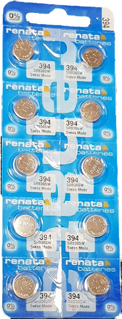 10x RENATA Uhrenbatterie 394 für Armbanduhr AG 9 Knopfzelle Produktbild 