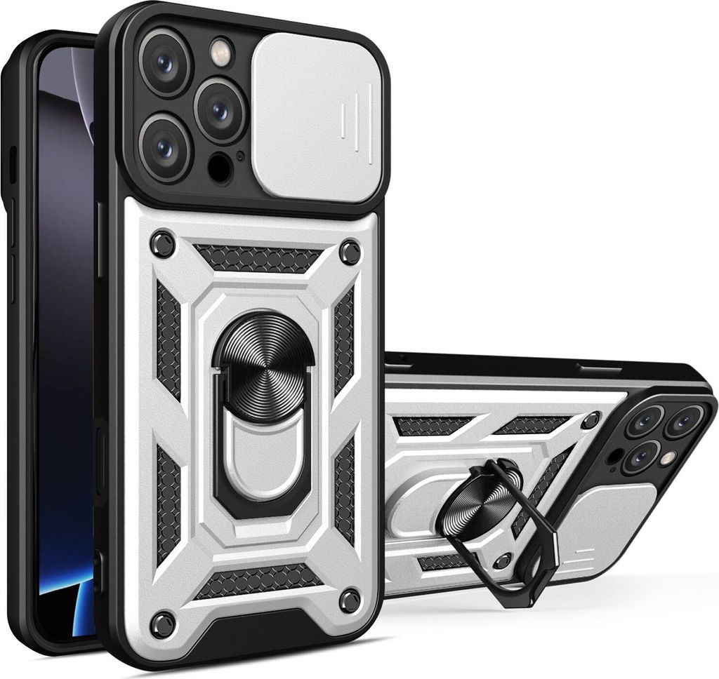 Hülle für iPhone 16 Pro Magnetische Ring Ständer Halter Dia Produktbild 