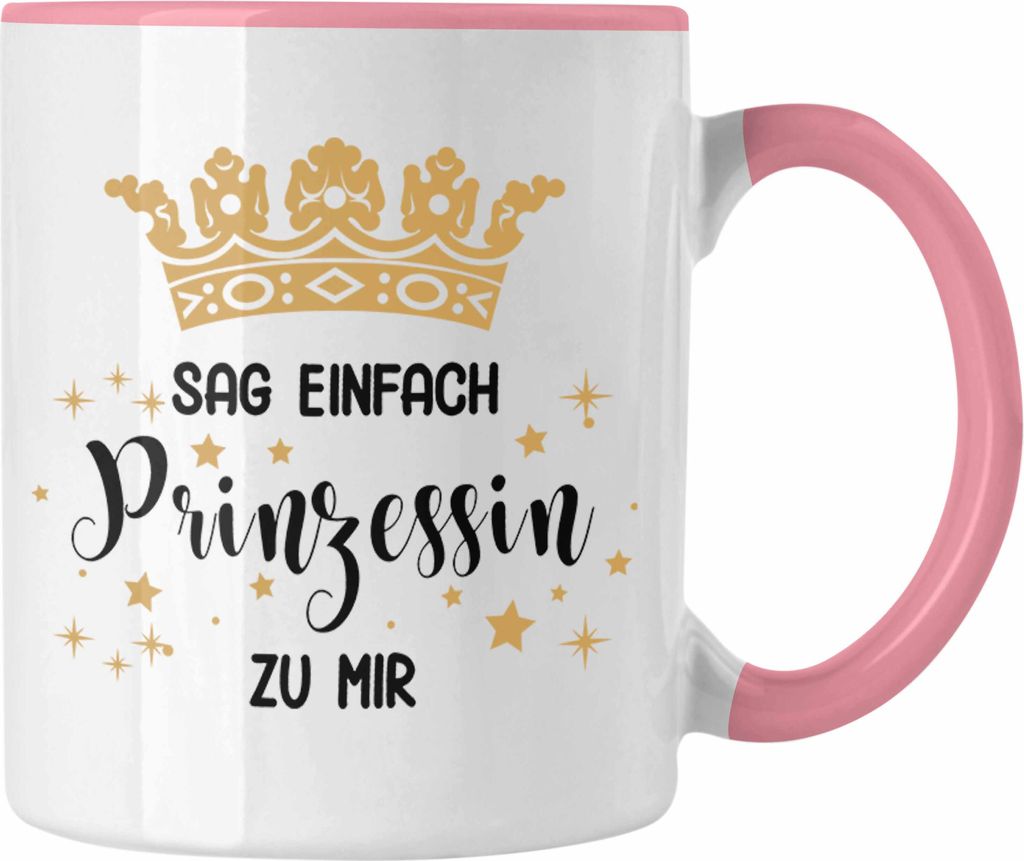 Trendation - Tasse Prinzessin Geschenk Mädchen Jugendliche Tochter Lustiger Spruch Geschenkiee Geburtstag Lustig (Rosa)