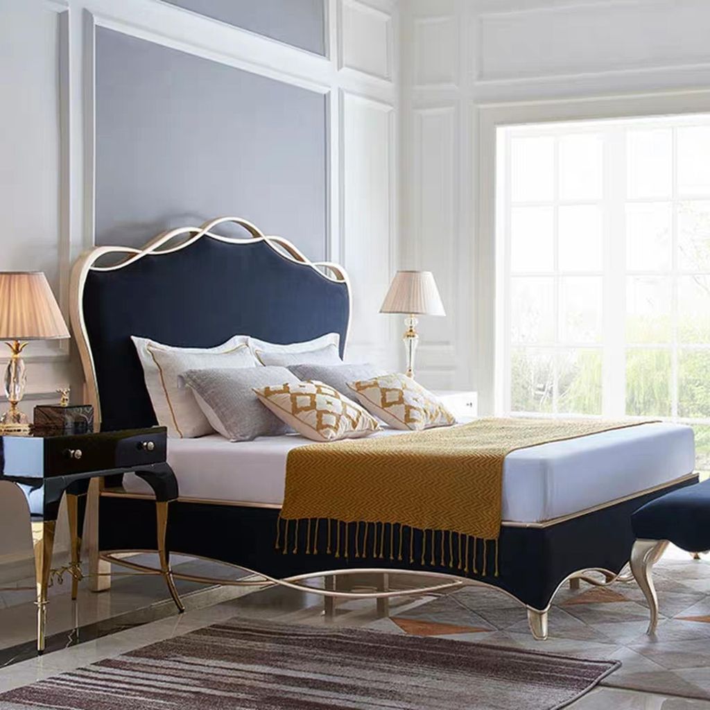 Design Textil Bett Ehe Modernes Hotel Gestell Luxus Schlaf Zimmer Doppel Betten