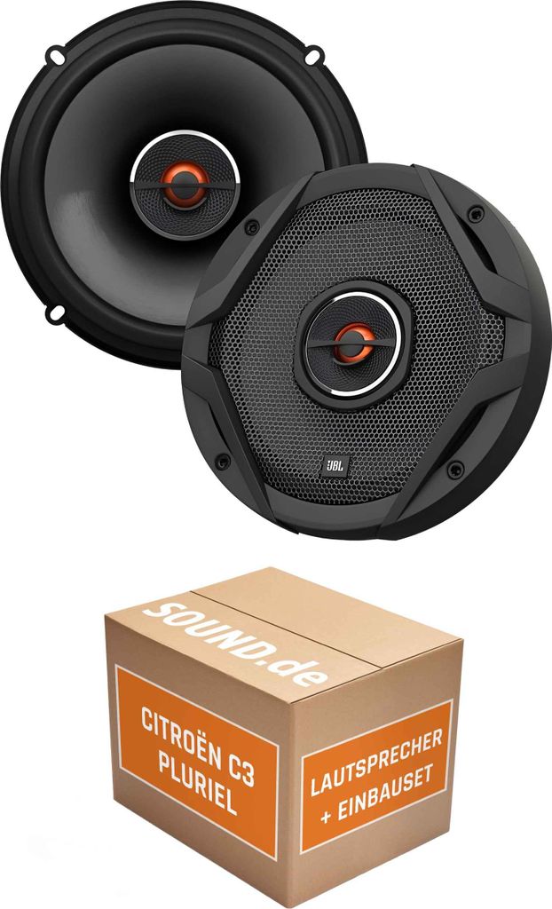 Lautsprecher Boxen Einbaupaket vorne JBL GX602 passend für Citroën C3 Pluriel | 2x Tief-Mitteltöner mit integriertem Hochtöner 180W MAX
