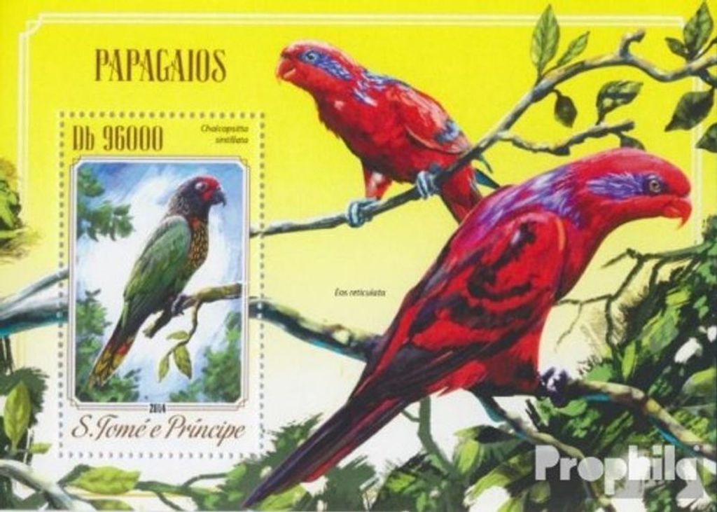 Briefmarken Sao Tome e Principe 2014 Mi Block 1020 (kompl. Ausgabe) postfrisch Papageien