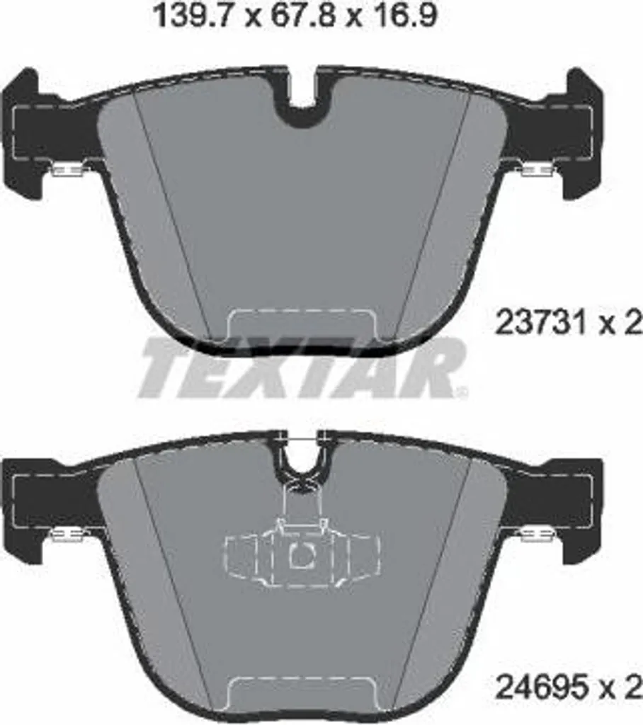 Jeu de plaquettes de frein à disque TEXTAR 2373101 compatible BMW F01 F07