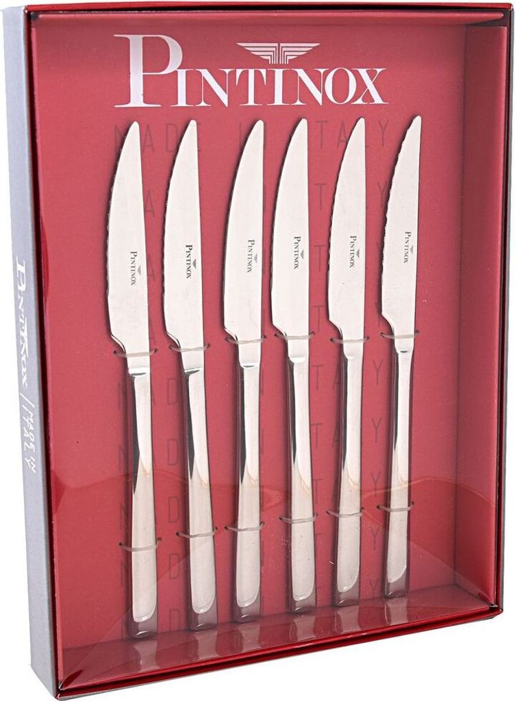 PINTINOX Steakmesser geschmiedet Wellenschliff Edelstahl Produktbild 
