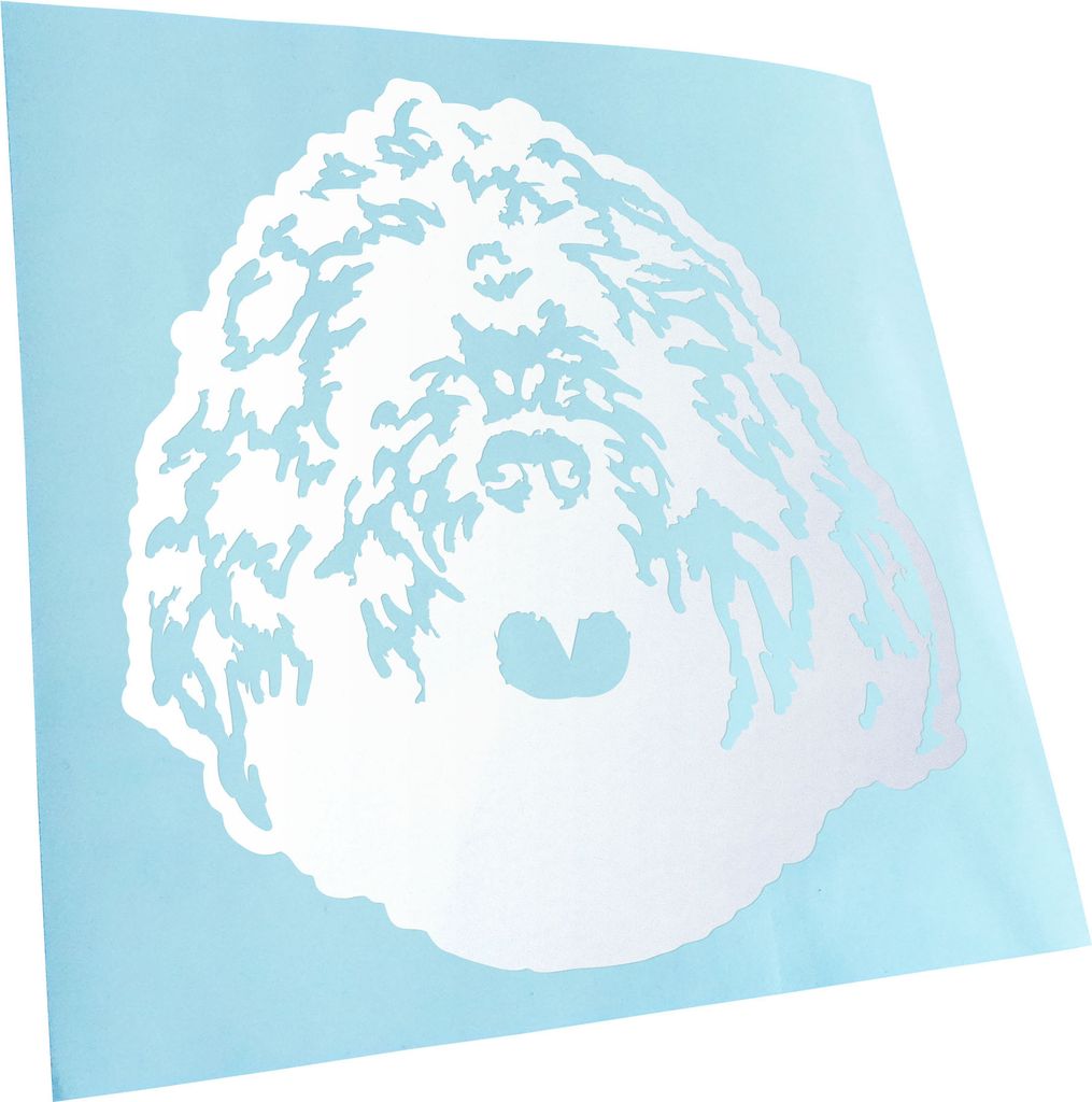 Kiwistar - Autoaufkleber - Portuguese water dog Hund - Gold - 40x36cm - Aufkleber für Auto, Laptop, Fahrrad, LKW, Motorrad mehrfarbig JDM Decal Ra...