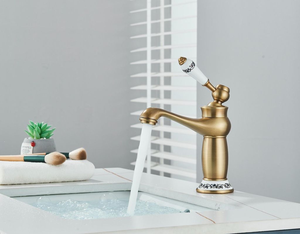 Miscelatore lavabo in ottone nero spazzolato anti-impronta - Fusion Miscelatore lavabo in ottone nero spazzolato anti-impronta - Fusion