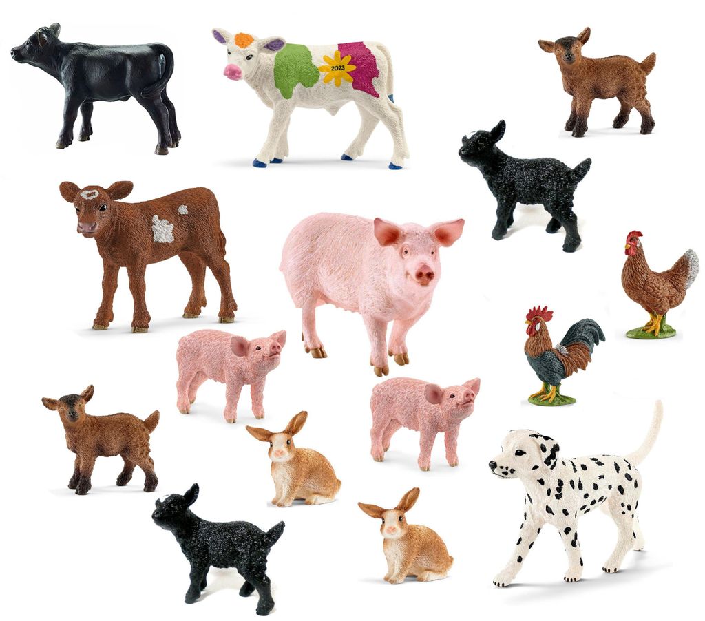Schleich - Tierfiguren - Bauernhof-Set mit 15 Tieren Produktbild 
