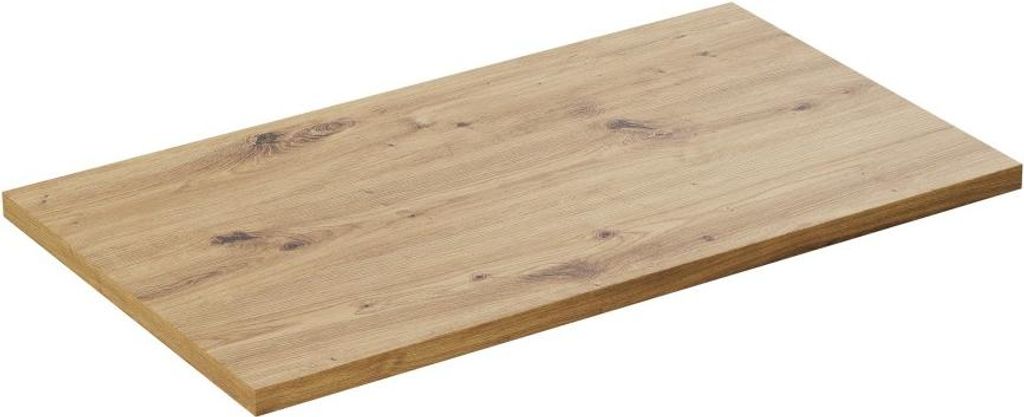 Plan für Waschtischunterschrank BRAZZA – 80 cm – Helles Eichenholz – Dicke 2,5 cm – Aufsatz