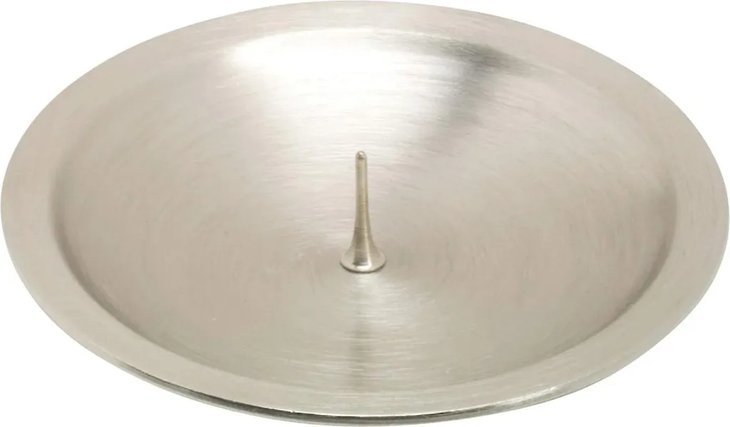 Support bougie anti-basculement avec épine en laiton argenté de 8 cm