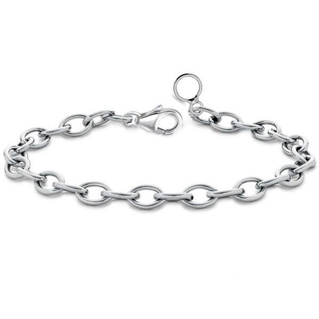 Bettelarmband 925 Echtsilber für Charms I Gliederarmband - 19 cm