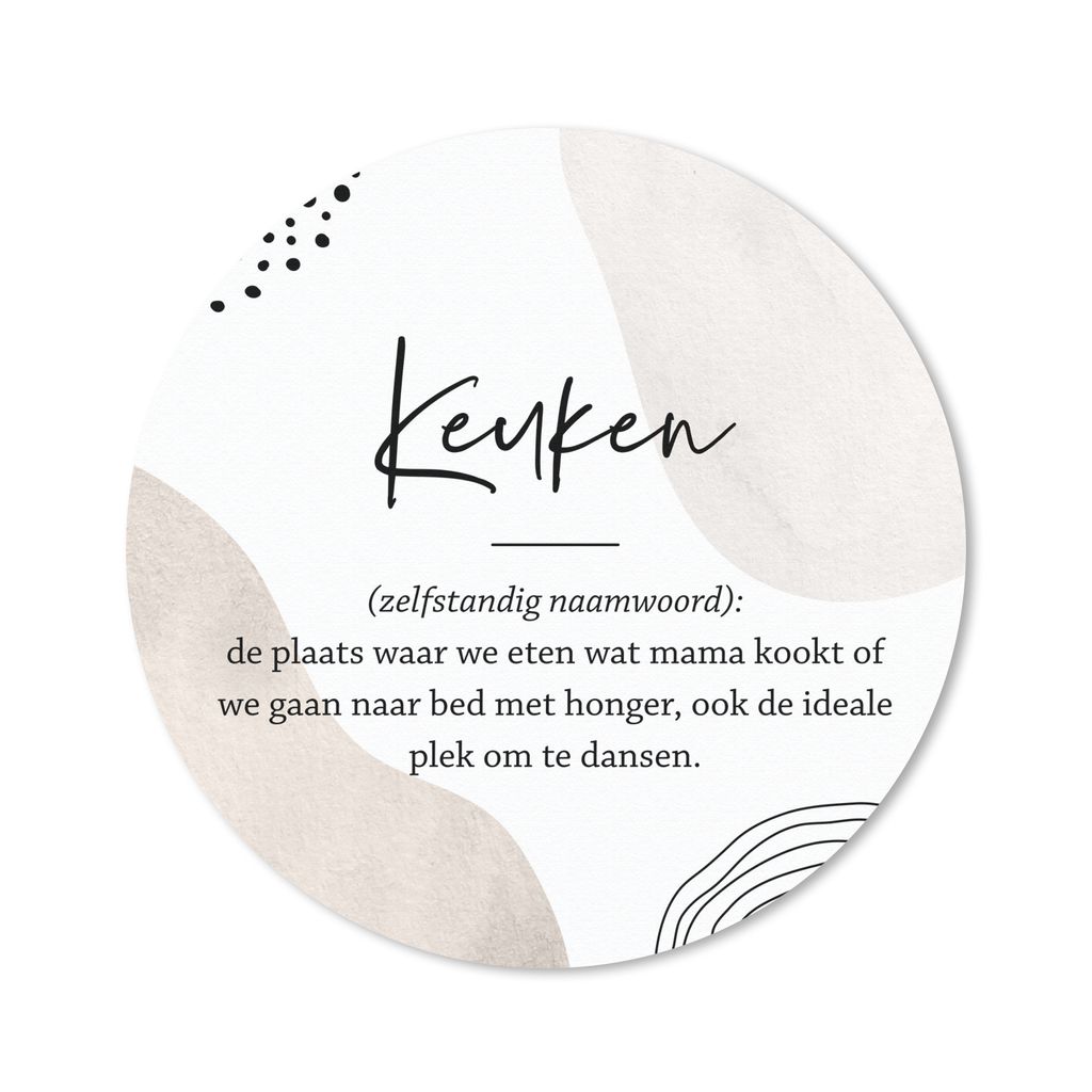 MuchoWow Mauspad Mousepad Küche - Mutter - Zitate - Definition Küche - Sprichwörter 40x40 cm - Mousepads - Maus Mat - Pad - Mausunterlage - Sc...