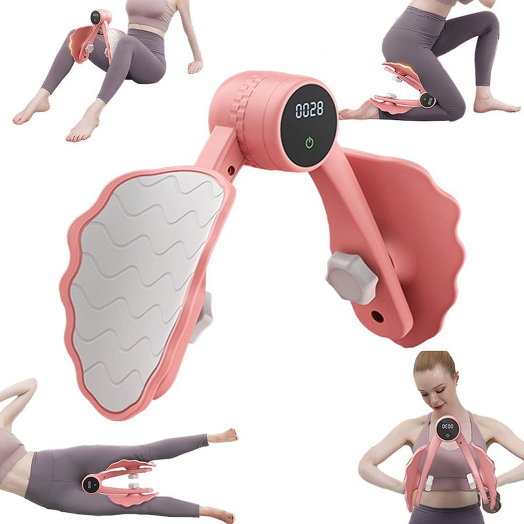 Beckenbodentrainer mit Zähler,Oberschenkeltrainer für Frauen, Beintrainer Po Beinpresse Oberschenkel Beckenboden,Stärkeeinstellung mit Drei Gängen