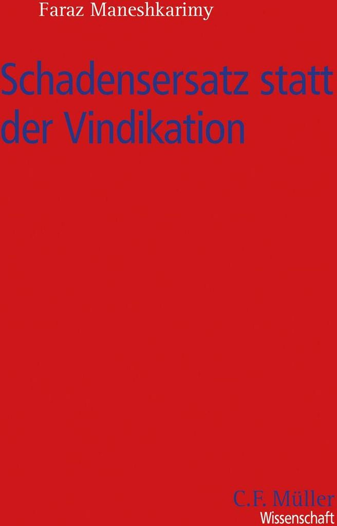 Schadensersatz statt der Vindikation