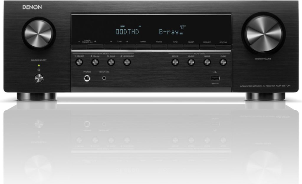 Denon AV-Receiver AVR-S670H Schwarz Produktbild 