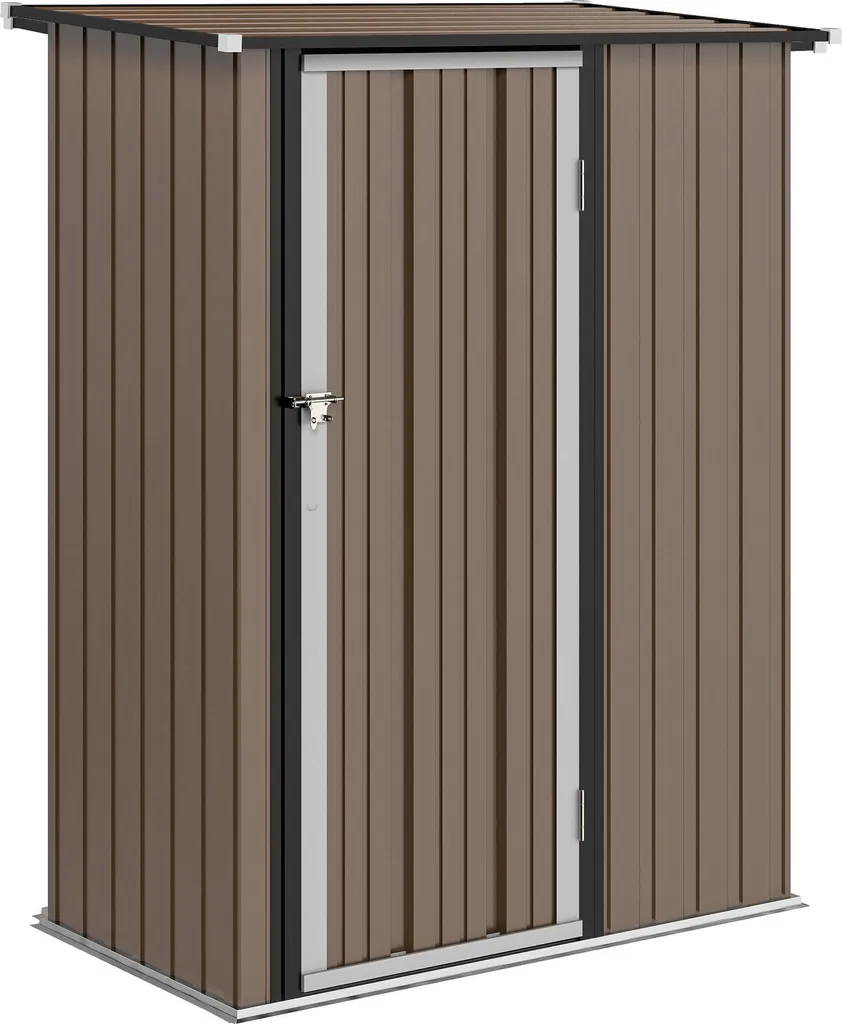 Abri de jardin métal marron : fini la rouille avec ce toit en pente 2m2