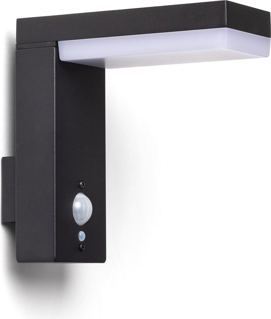 LED Wandleuchte Außen Solar 2W Aluminium mit Bewegungssensor Goran Schwarz