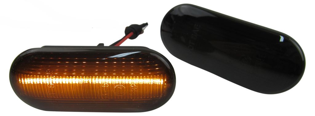 Für VW Golf 3 4 Polo 6N 9N Passat Original LIGHTBAR LED Seiten Blinker Schwarz in der Farbe Schwarz von Jom Car-Parts GmbH