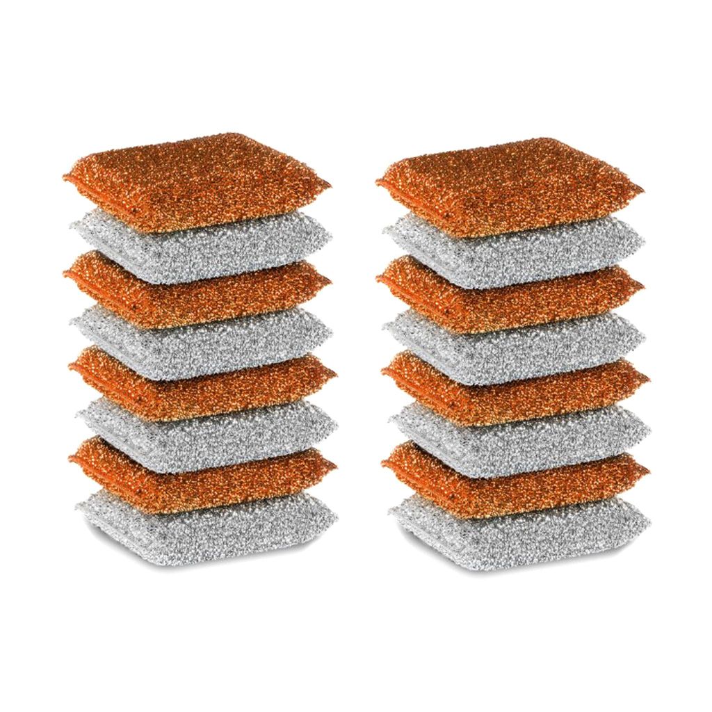 CLEVER CLEAN Wunderschwämme 16er Set Ohne Chemie Kratzfrei Kupfer & Silber