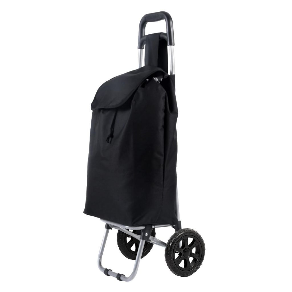 Einkaufstrolley Schwarz Klappbar | Einkaufs Trolley Trolli Roller Faltbar | Einkaufsroller Einkaufshilfe | Einkaufswagen Transportwagen