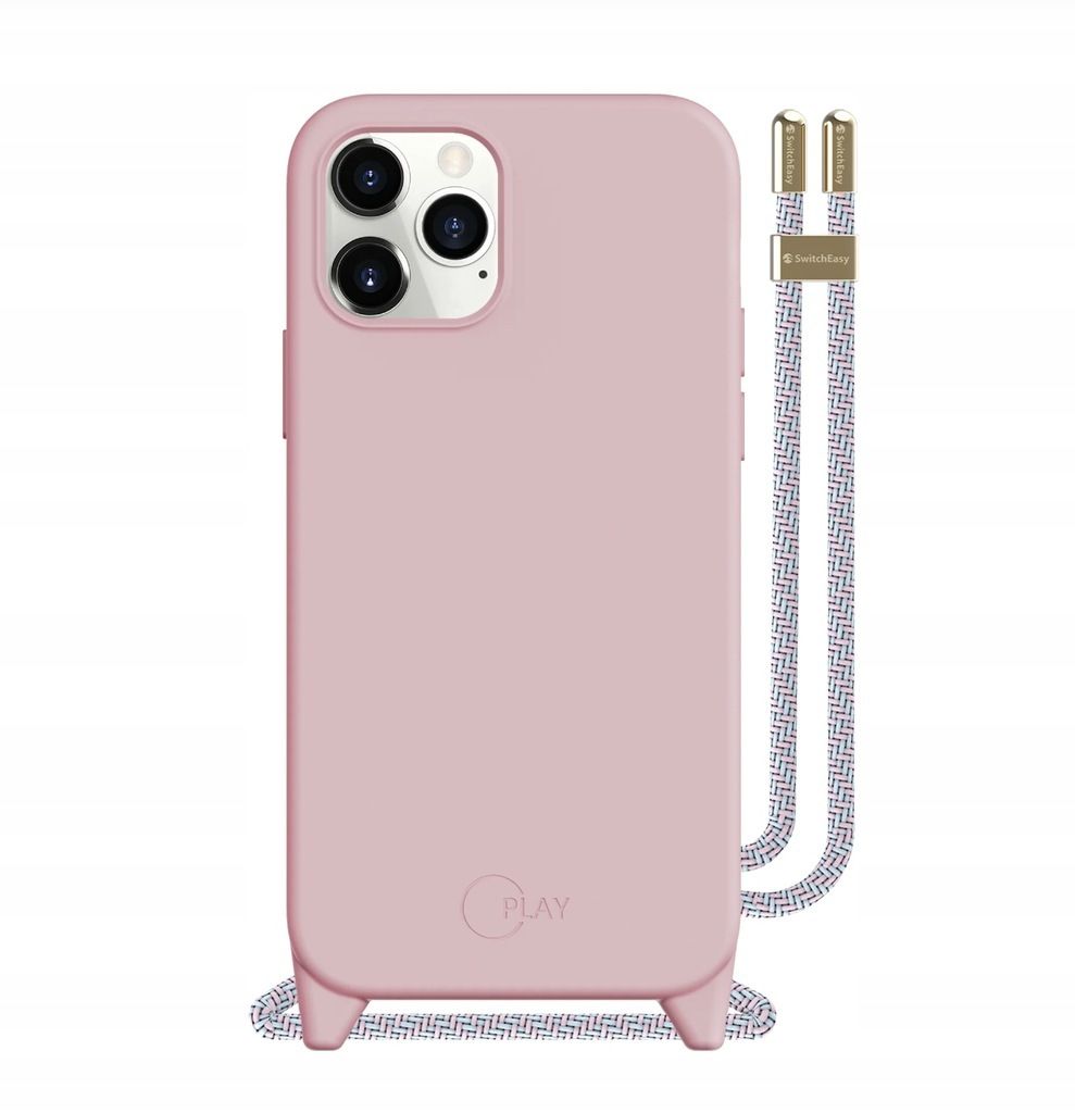 SwitchEasy PLAY Lanyard Stoßfeste iPhone 12/12 Pro Hülle Babyrosa