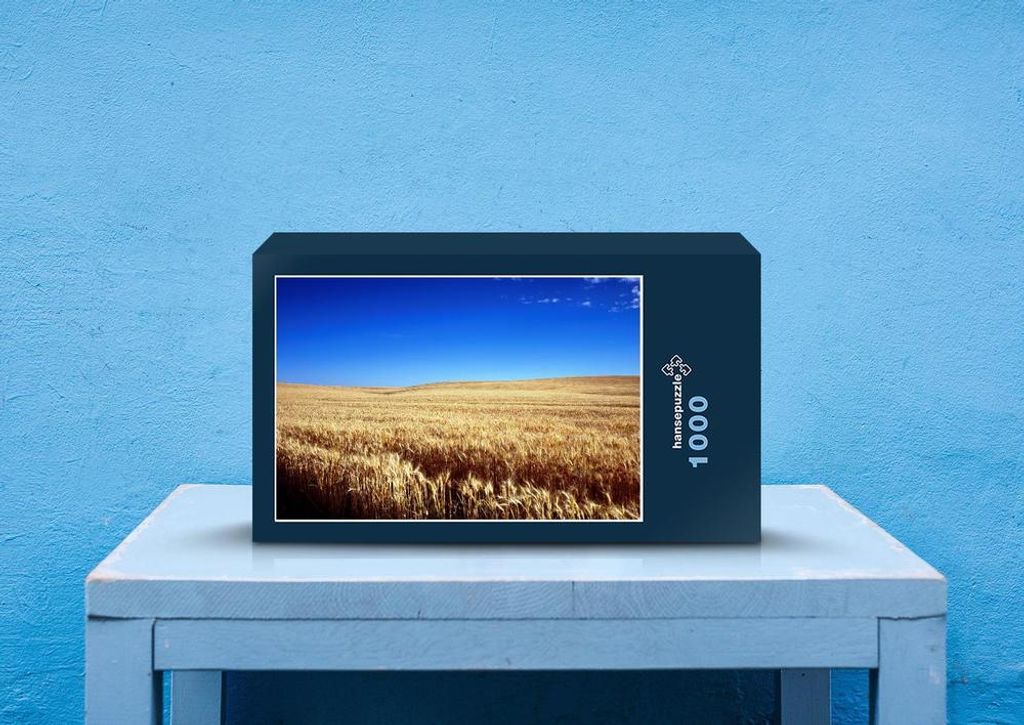 hansepuzzle 31032 - Kornfeld Puzzle, 1000 Teile, Natur, 60,0 x 46,0cm mit hochwertiger Aufbewahrung, Kartonbox und wiederverschließbarem Beutel