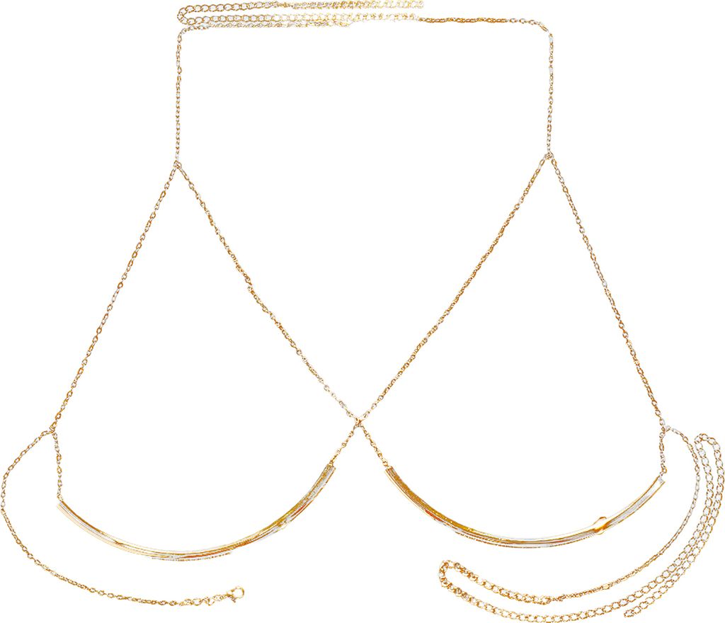 Frauen Brustkette Körperkette Körperschmuck Bruststützkette Club Party Einfarbig Edelstahl Dreiecksform Dame Bikini Brust Dekoratives Accessoire