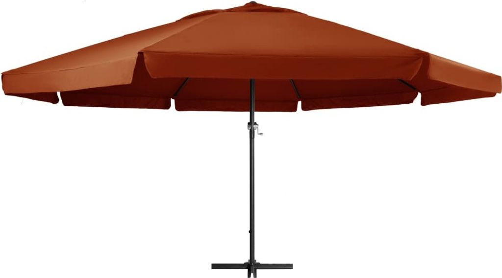 vidaXL Sonnenschirm Aluminium-Mast 600 cm Terrakotta Produktbild 