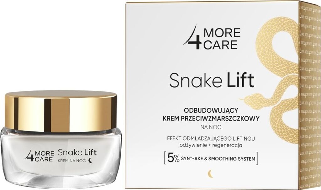 More4Care Schlangenlift, Regenerierende Anti-Aging Nachtcreme, 50 ml