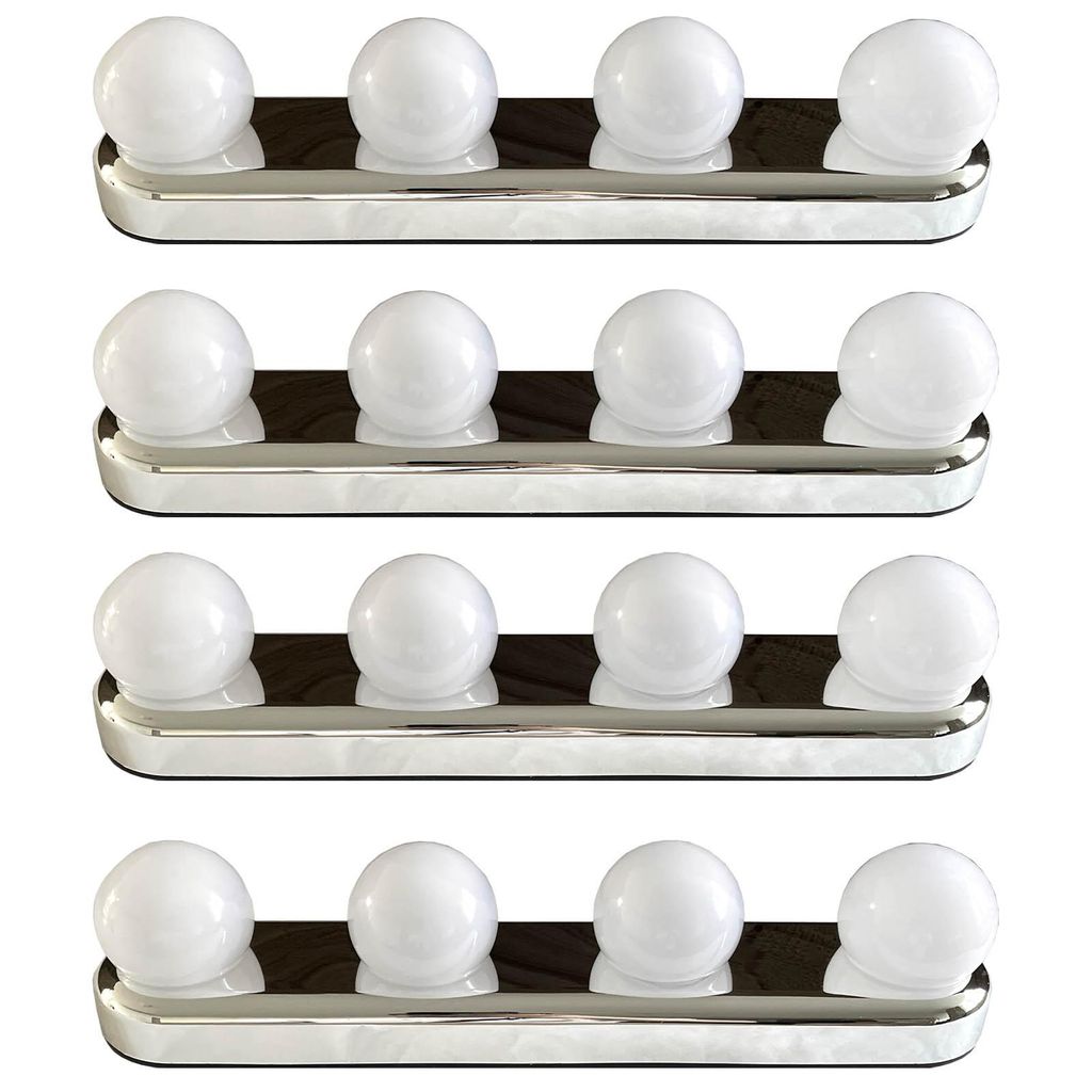 4er Set LED Spiegelleuchte mit Saugnäpfe Batteriebetrieben Schminklicht Spiegel Kosmetik Make Up Leuchte Lampe Spiegellampe
