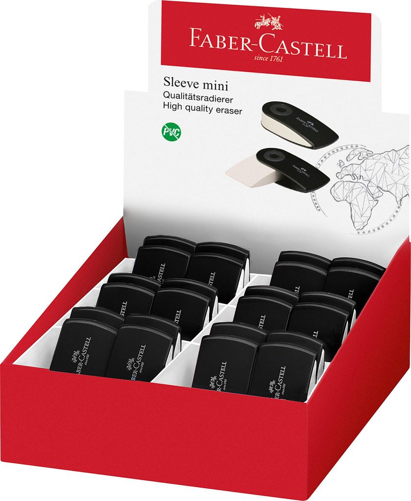 Faber Castell Radierer Sleeve 54x24x10 mm schwarz Produktbild 