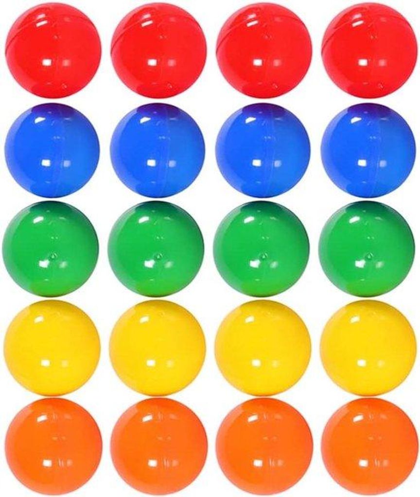 Loterij Ballen Set von 50 Stücken Farbenfrohe Kunststoffbälle für Partyspiele und Bingo - Tischtennisbälle - Pongbälle - Leere Kugel - Spielze...