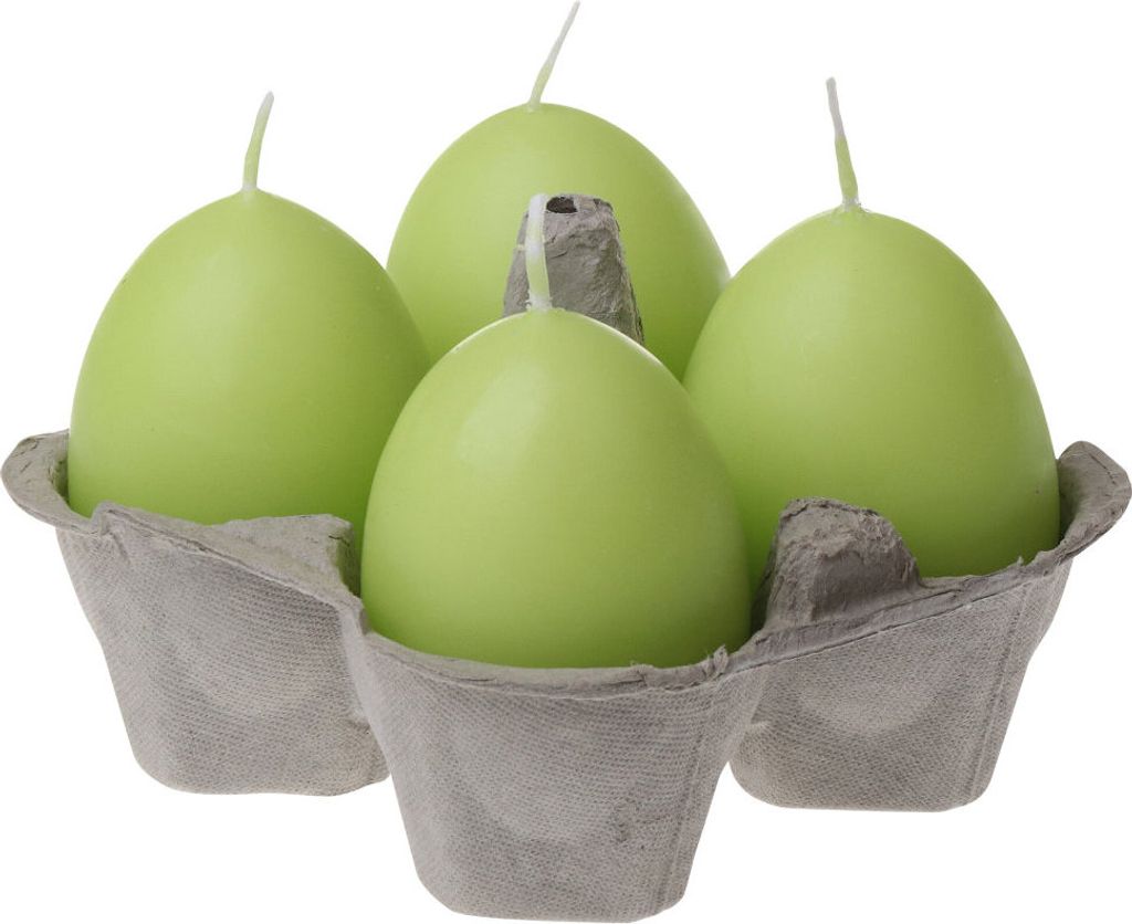 Eierkerzen Limette 55/45 mm, 4er-Pack Produktbild 