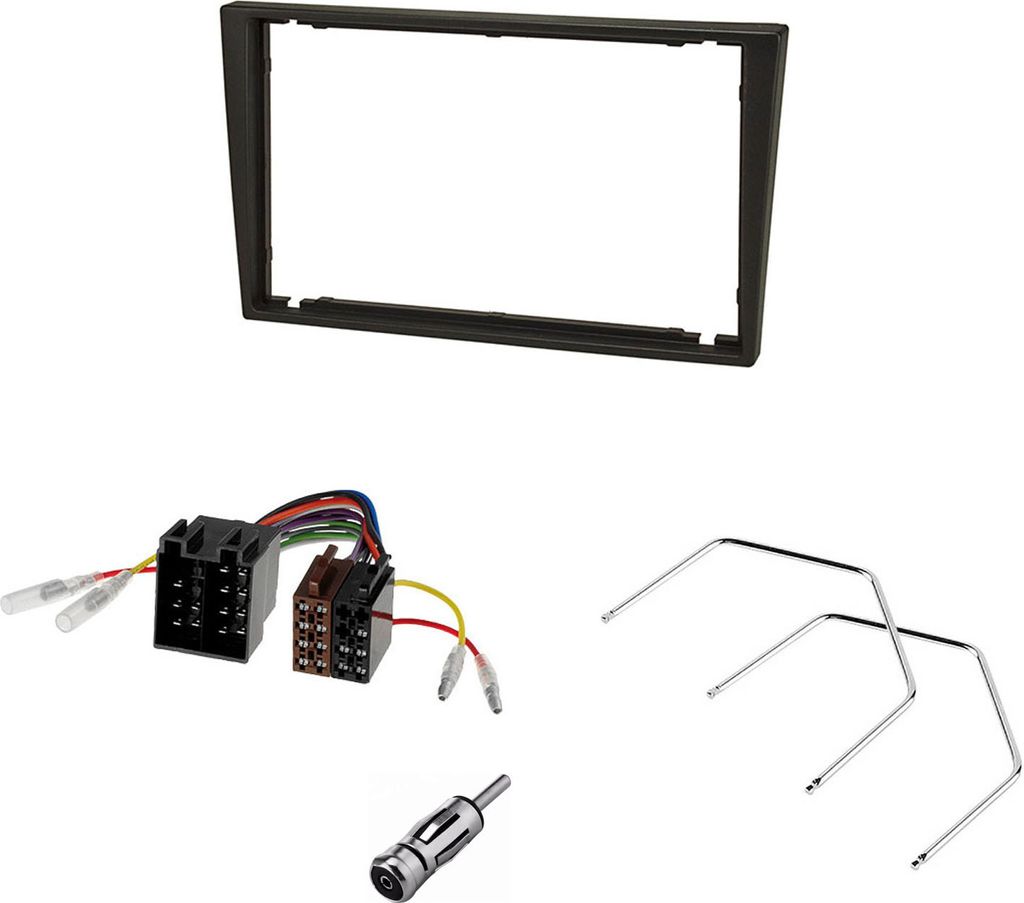Audioproject A386-10 - Autoradio Radioblende SET 2 DIN für Opel Agila Astra Corsa C Combo Omega Vectra Meriva Vivaro Zafira Suzuki Ignis Wagon R R...