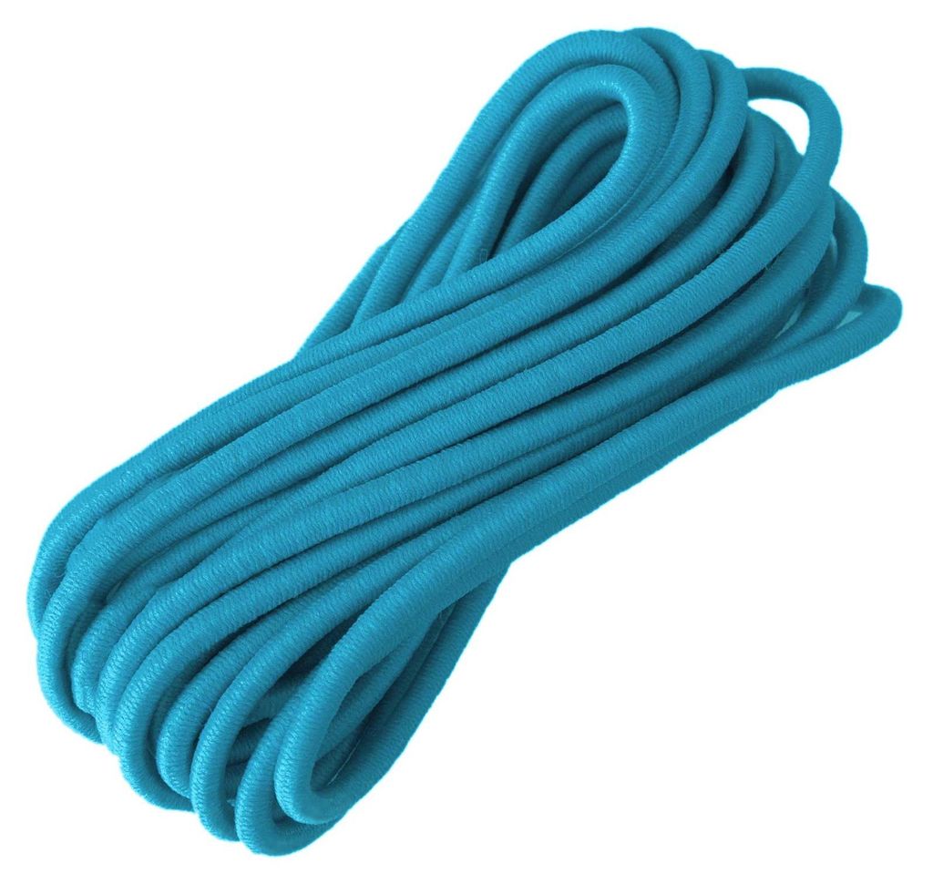 Gummikordel, Gummiband, Gummischnur, Zopfgummi, karibikblau
