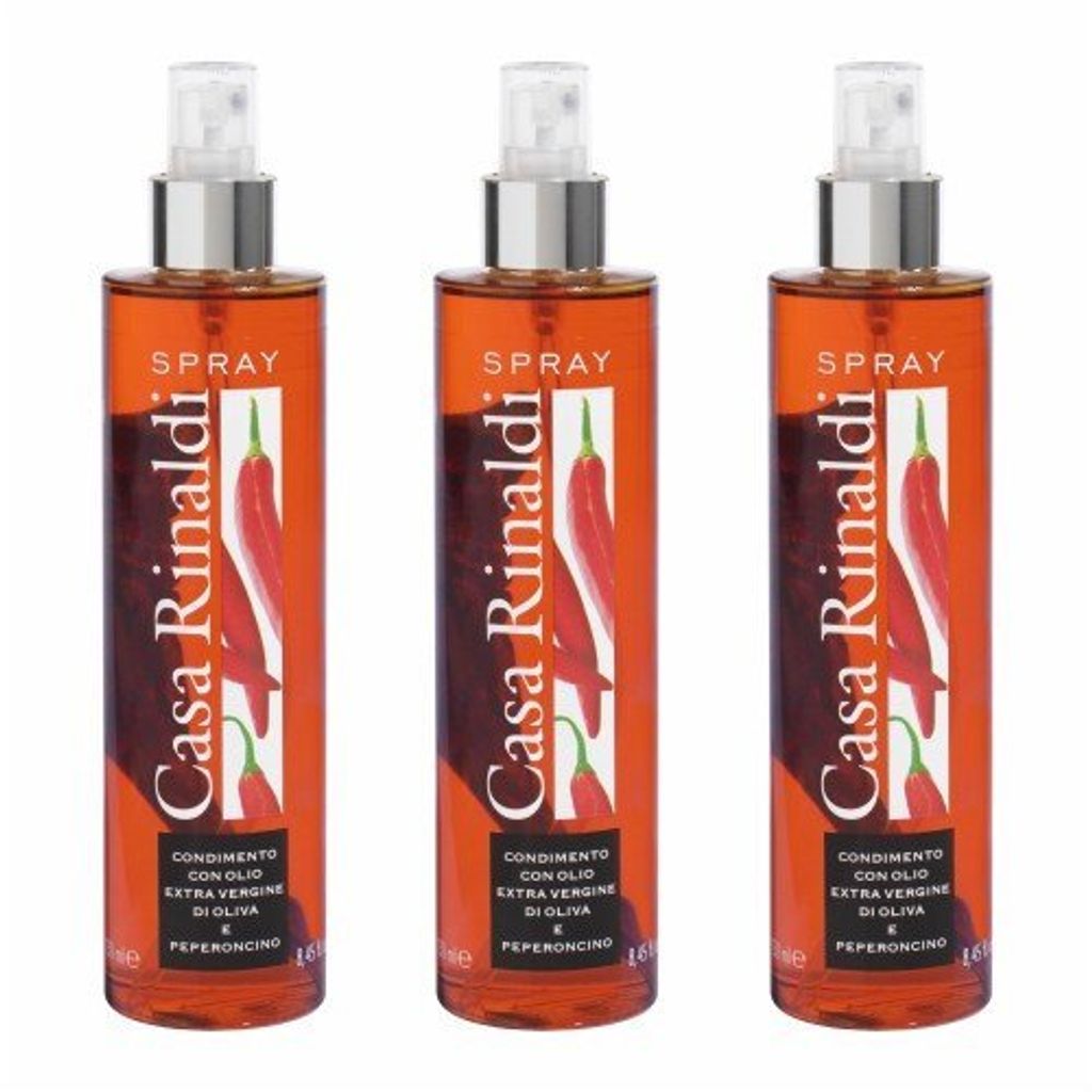 Casa Rinaldi Olivenöl Extra Vergine mit Peperoni Spray 250ml 3er Pack