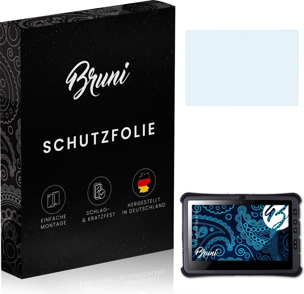 Bruni Basics-Clear 2x Schutzfolie kompatibel mit Pokini Tab K11B Folie