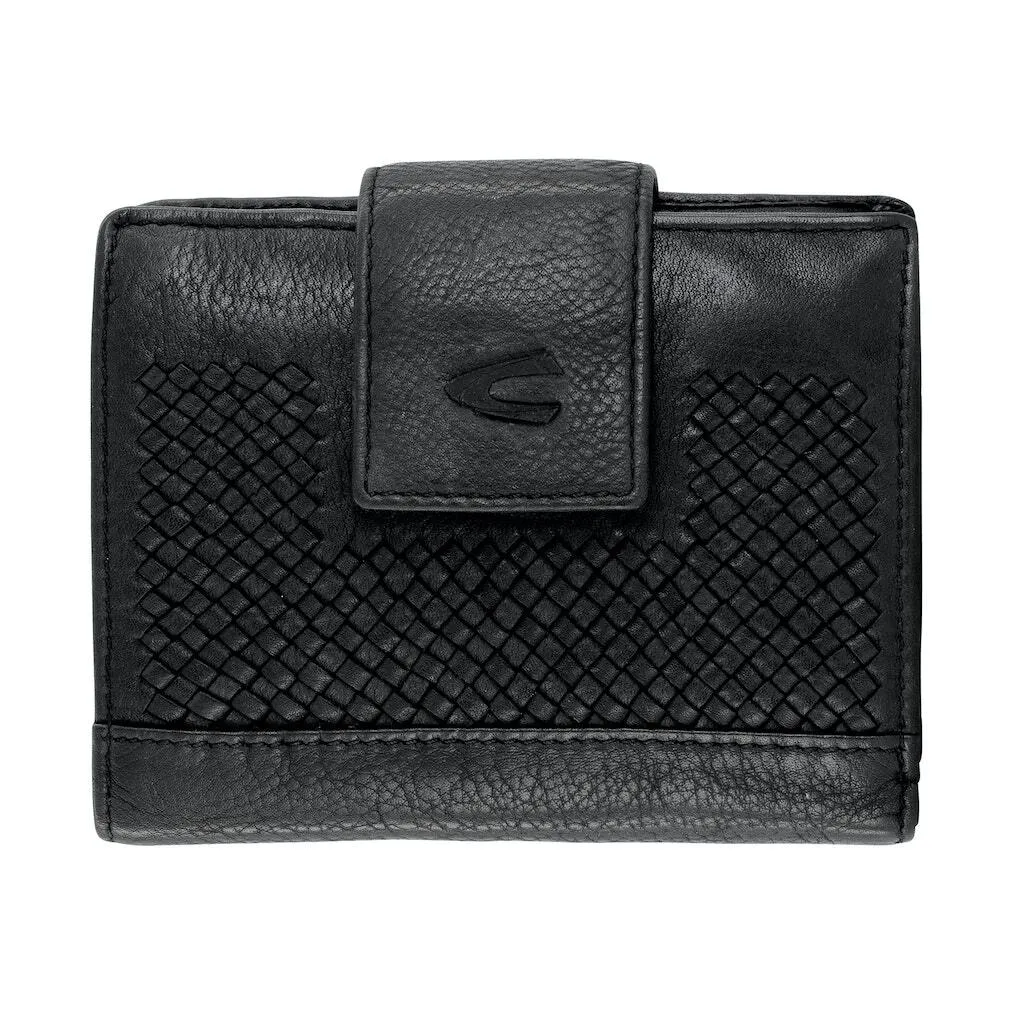 Porte-monnaie Femme Noir Camel Active Black Wave Portefeuille Compact