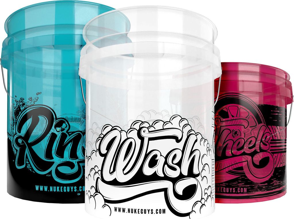 Nuke Guys Auto Wascheimer Set WASH - RINSE - WHEELS für Produktbild 