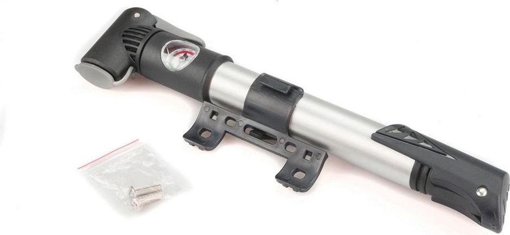 On Bike Mini-Fahrradpumpe mit Adapter und Manometer zur Rahmenmontage