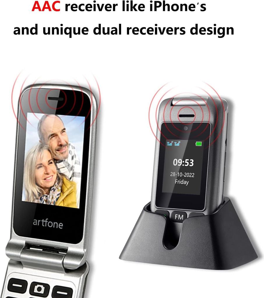 artfone G6 4G Seniorenhandy ohne Vertrag Klapphandy Produktbild 6