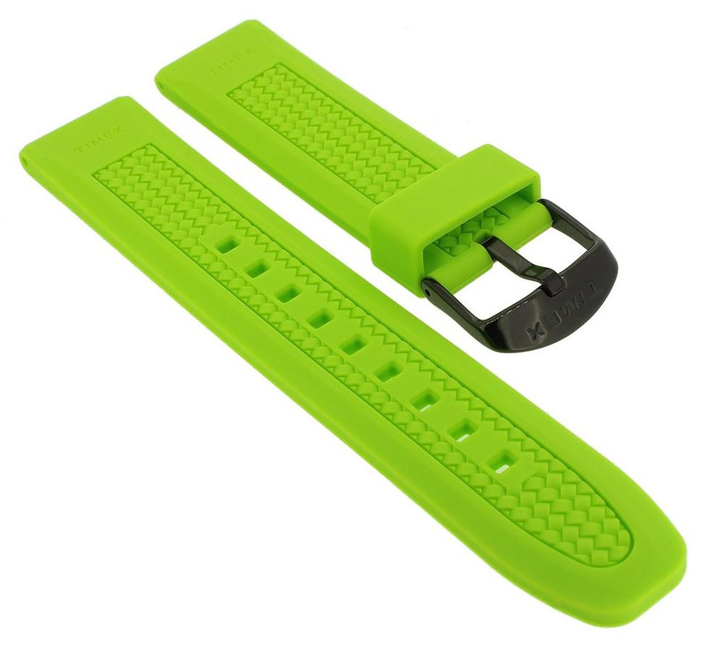 Timex Sport Uhrenarmband 20mm | Silikon grün Band T2P025 Produktbild 