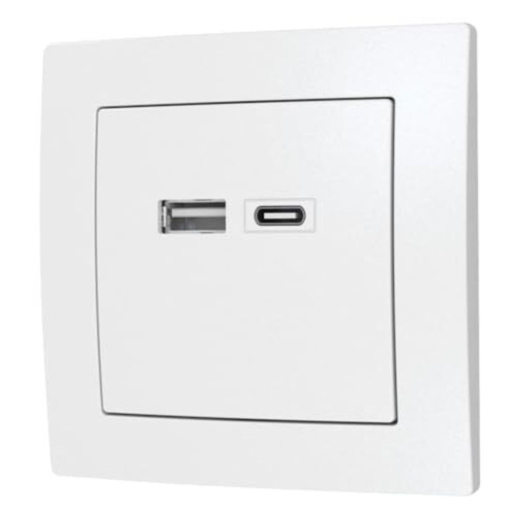 MCPOWER USB-Ladedose "FLAIR" 2-Fach, 3,4A, weiß, Produktbild 
