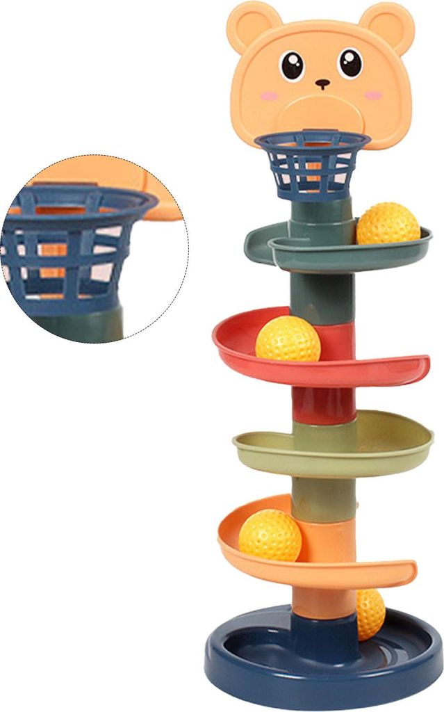 Ball Tower Interactive Educational Lustige Bright Colors Drop and Roll für Kleinkindkinder 5 Schichten mit Golffreien Größe