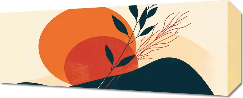 Tableau pour Chambre et Salon Crépuscule dans le silence 50 x 20 cm